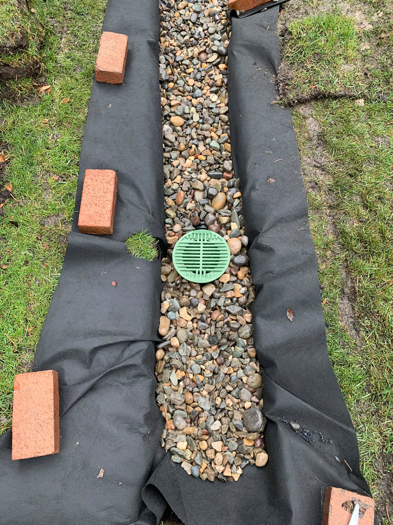 Drainage solutions to fix water problems around the outside of a home and yard. How to install underground drainage system picture. DIY exterior house ideas for drainage, basement waterproofing, plumbing, and landscaping. 